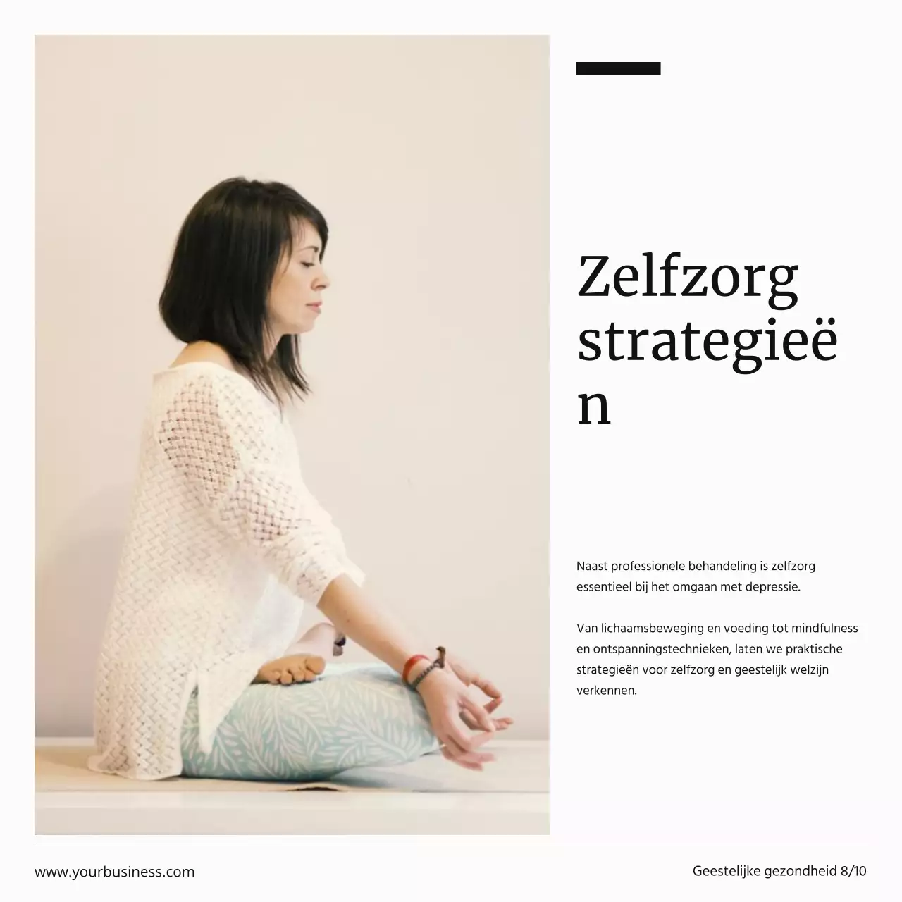 Zwart-wit Minimal Mental Health Campaign Publicity