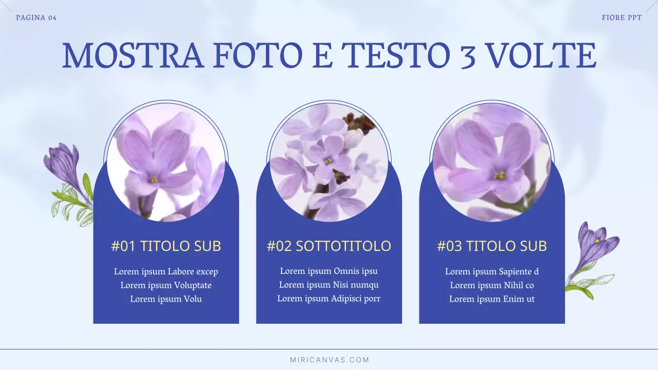 Lussuosi fiori estivi in blu e azzurro Brief del marchio per piccole imprese