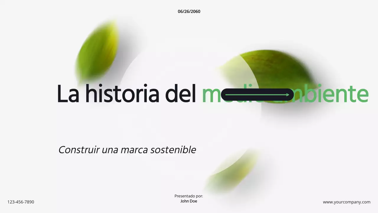Verde y blanco Empresa moderna Sostenibilidad Estrategia empresarial