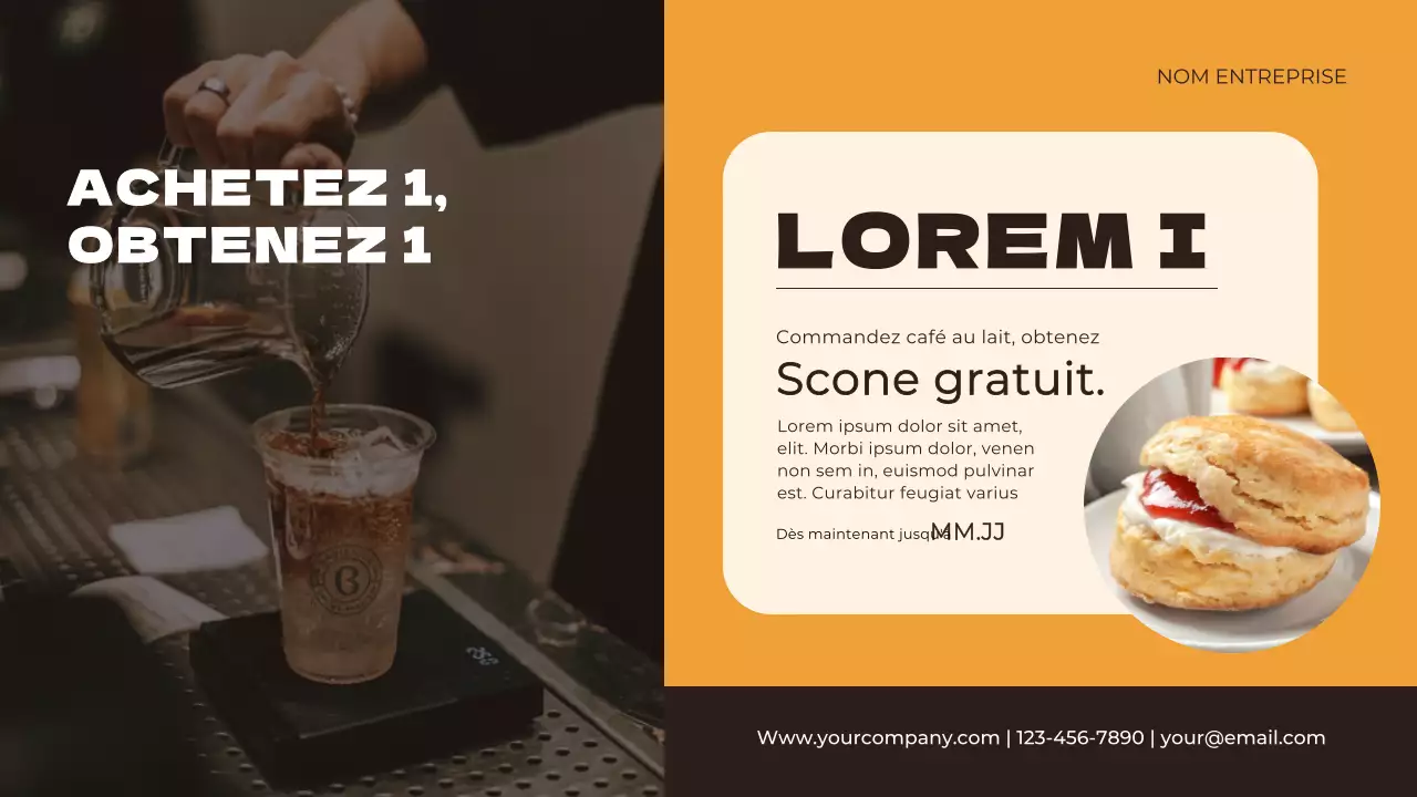 Enseigne numérique de magasin simple orange et marron Publicité promotionnelle