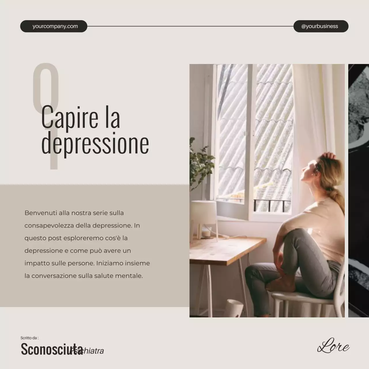 Avorio Nero e Bianco Minima Depressione Salute Mentale Campagna svelata