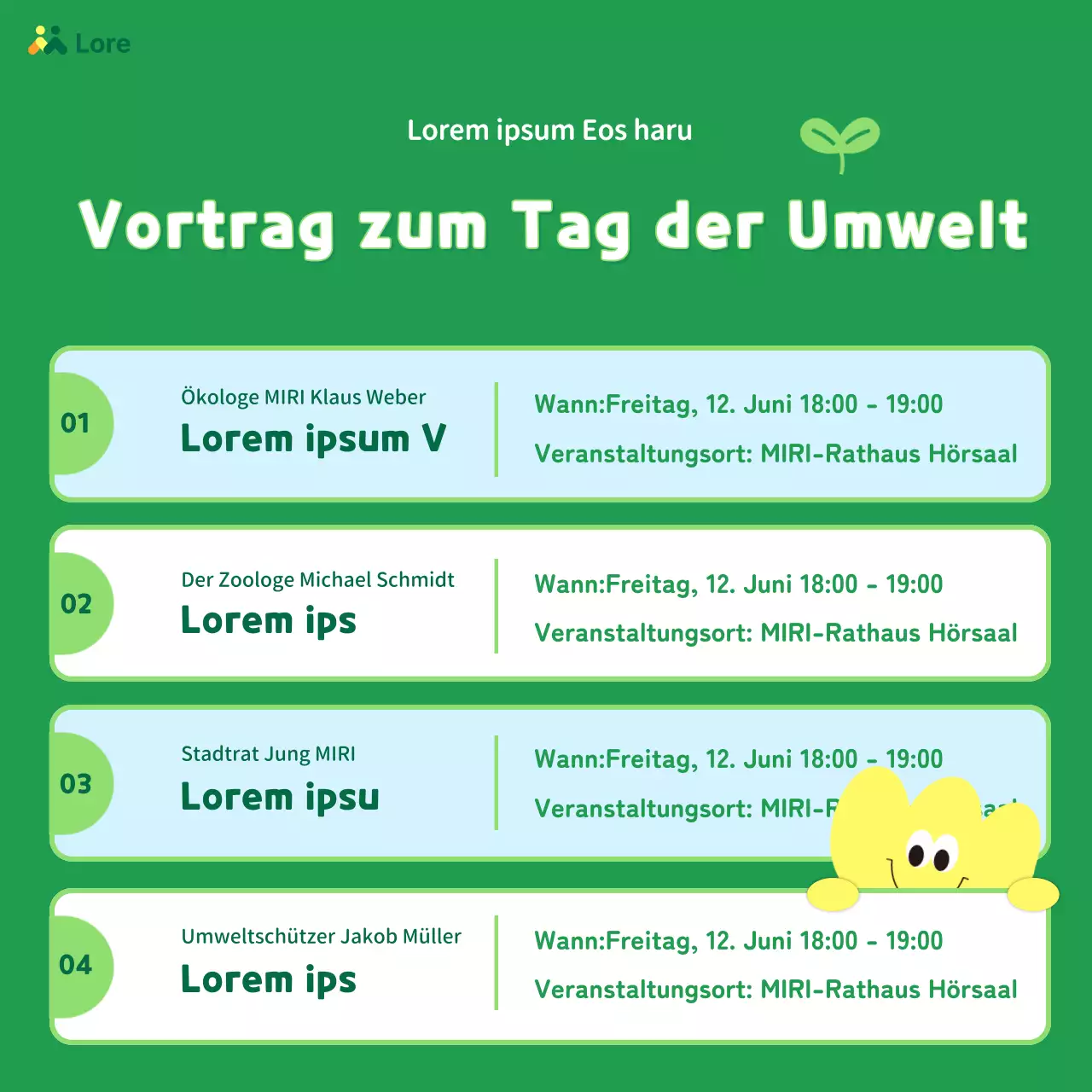 Werben Sie für eine hübsche beige-grüne Kampagne zum Tag der Erde