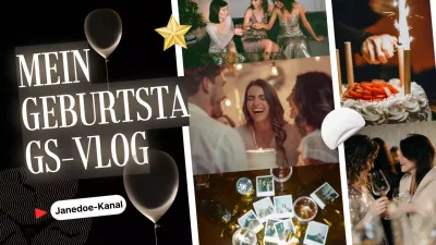Schwarz Gold Elegant Luxus Mein Geburtstag Vlog
