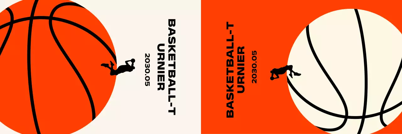 Einfaches Design Basketball-Turnier mit Basketbällen und Menschen spielen Basketbälle