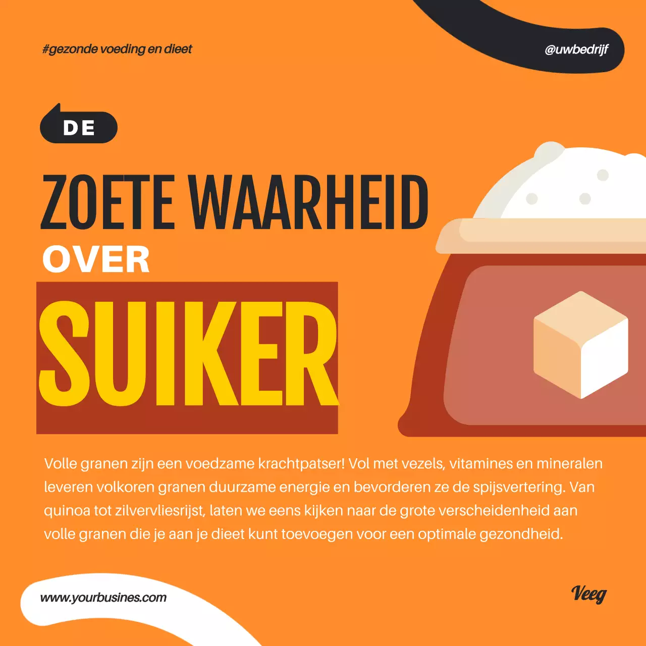 Oranje Groen Geometrisch Popart Gezond Eten En Dieet