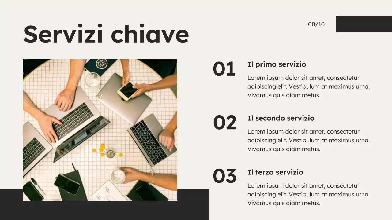 Agenzia di marketing minimalista in bianco e nero Introduzione dell'azienda