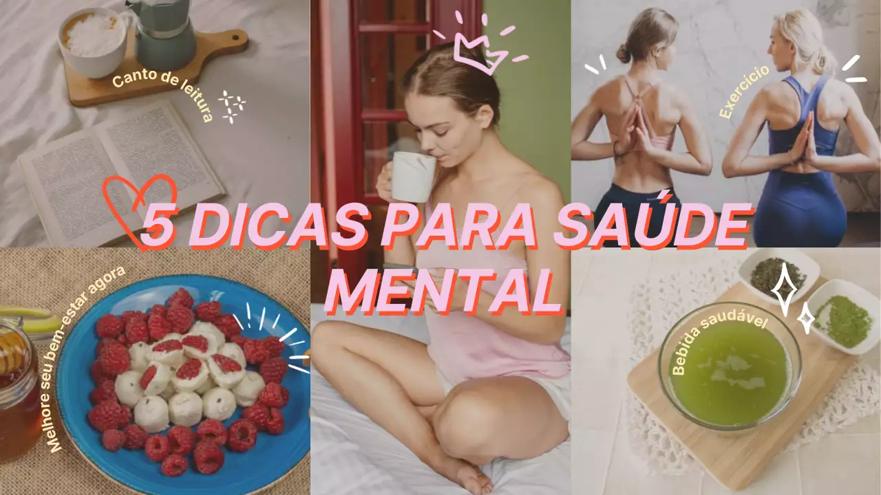 Pink Vintage Health Tips Vlog Título principal