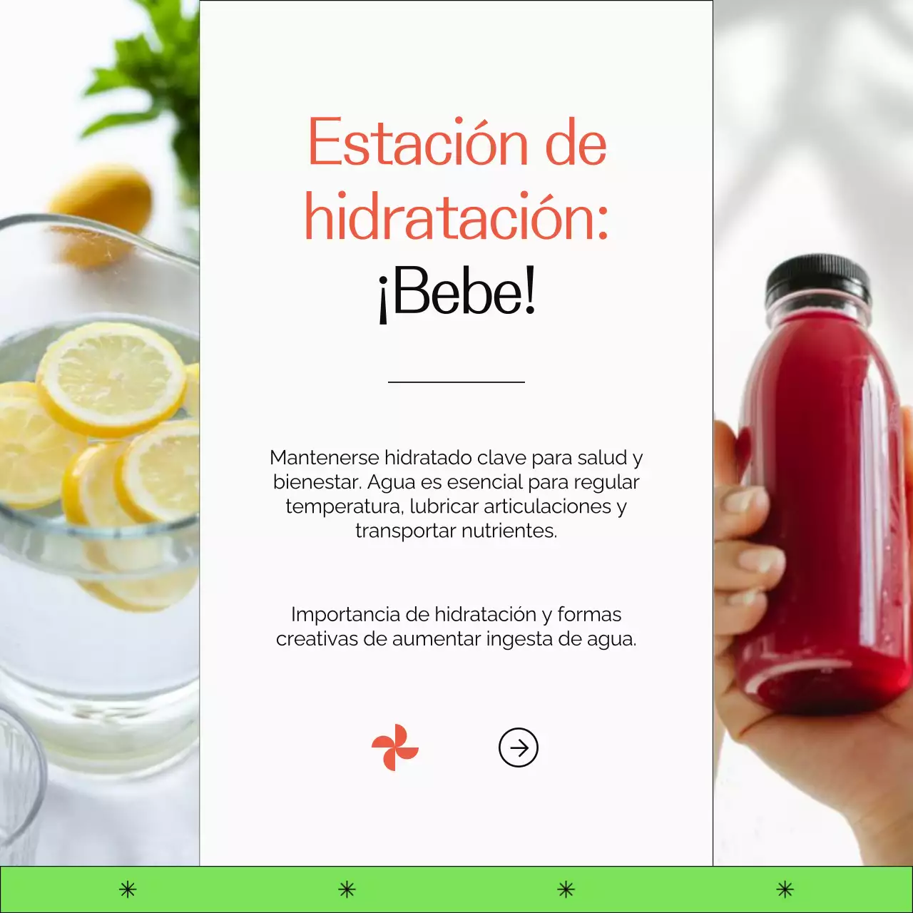 Verde y Naranja Guía sencilla de estilo de vida saludable