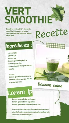 Recette de smoothie vert naturel rafraîchissant