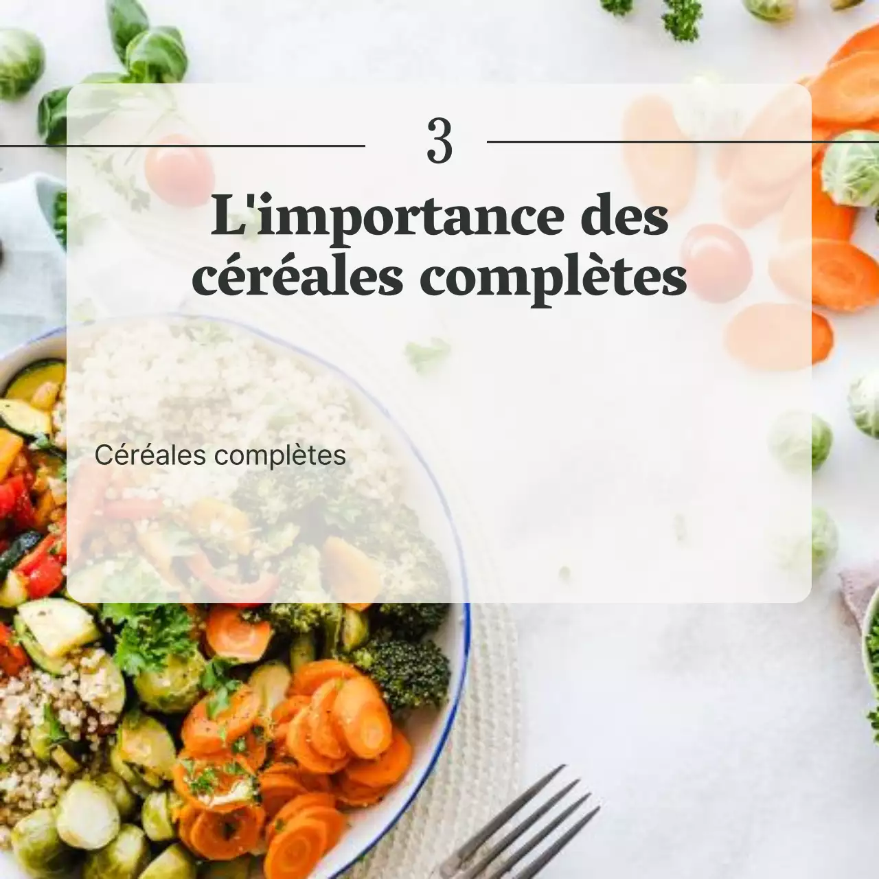Gris et vert Guide de l'alimentation saine et du régime alimentaire