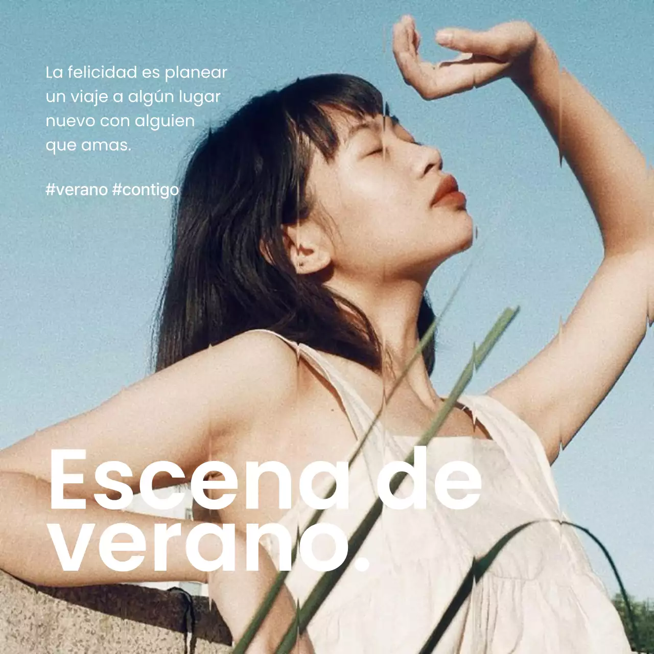 Un emotivo post de verano en blanco y azul claro