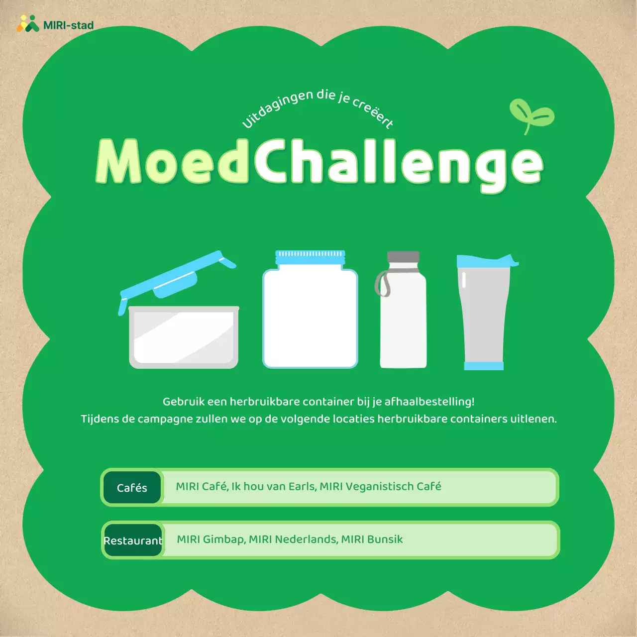 Promoot een leuke beige en groene Earth Day-campagne