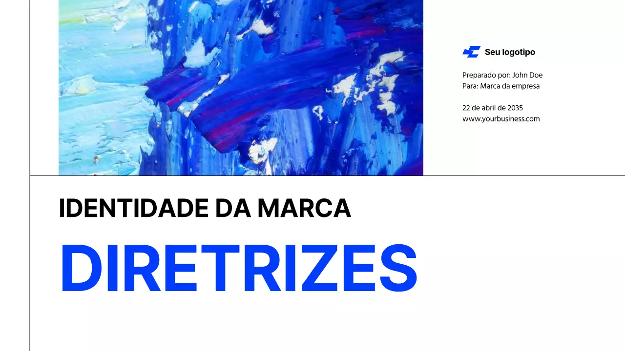 Branco Azul Negrito Tom fresco Limpo Orientações sobre a identidade da marca Instruções