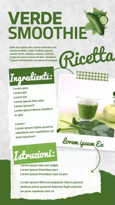 Ricetta del frullato verde naturale rinfrescante