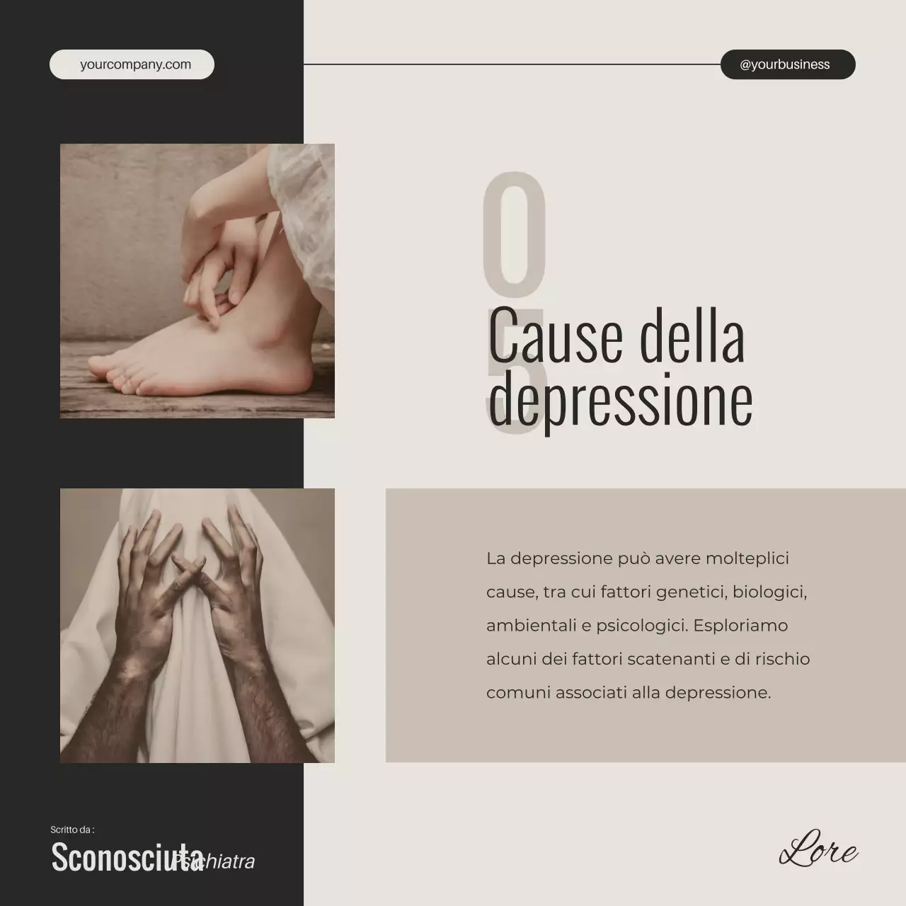 Avorio Nero e Bianco Minima Depressione Salute Mentale Campagna svelata