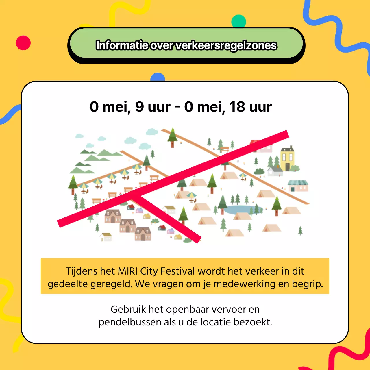 Promoot de oranje en gele festiviteiten