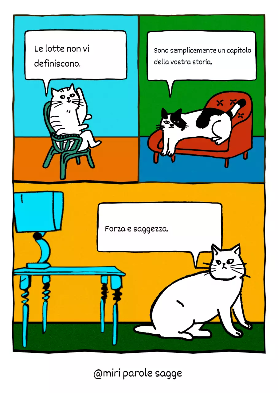 Pubblicare un'illustrazione a fumetti di un simpatico gatto in verde e azzurro