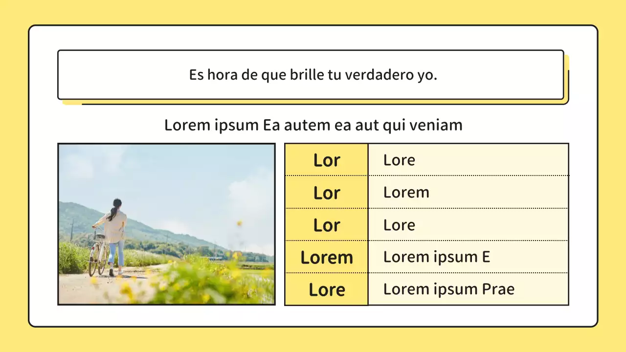 Amarillo, carta de presentación de pregunta minimalista