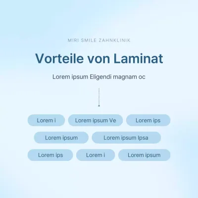 Einfache Zahnheilkunde in Weiß und Hellblau als Werbung für den Leitfaden für Krankenhausverfahren