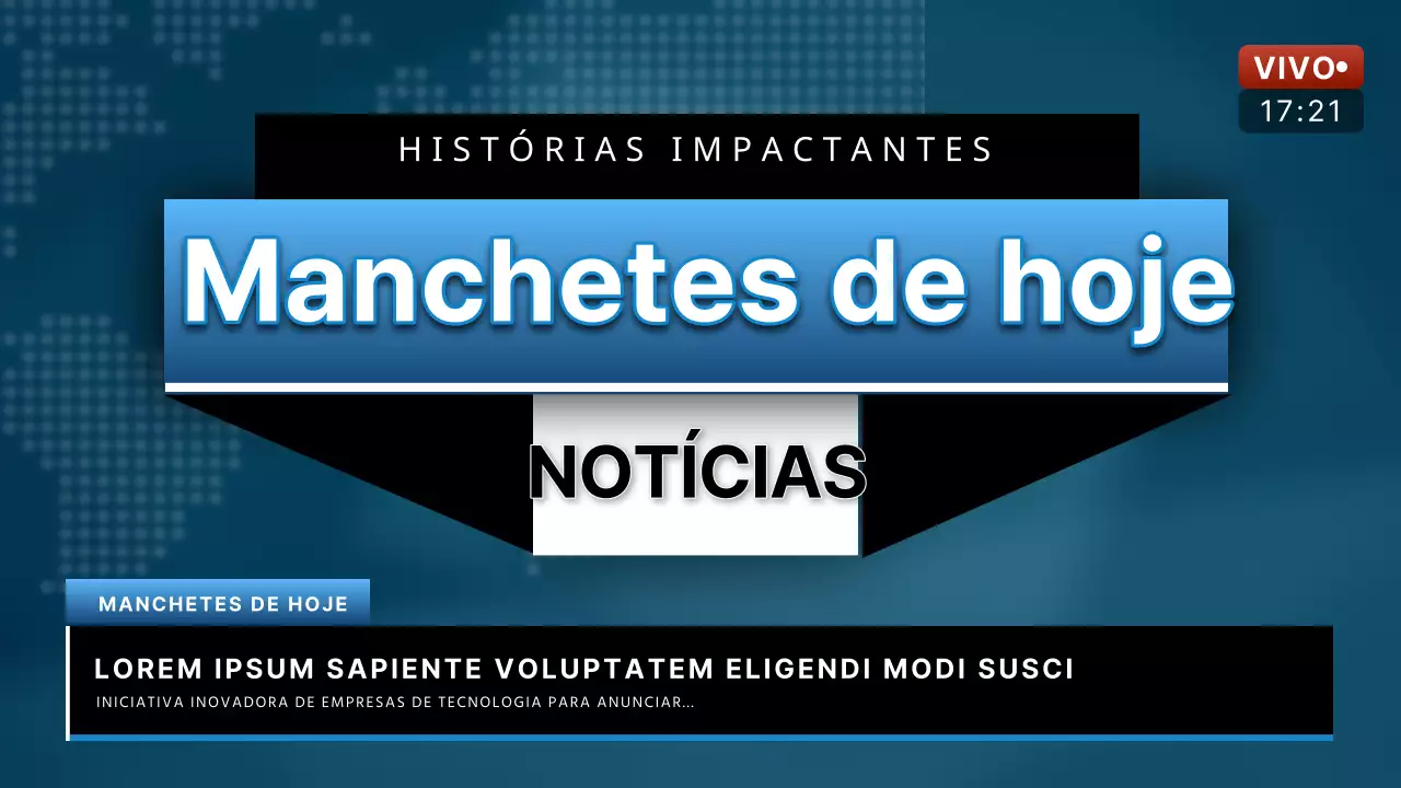 Promoção de notícias simples em azul e preto
