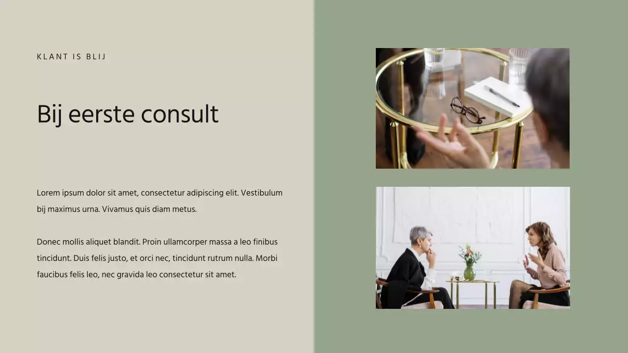 Khaki en Beige Modern Psycholoog Voorstel