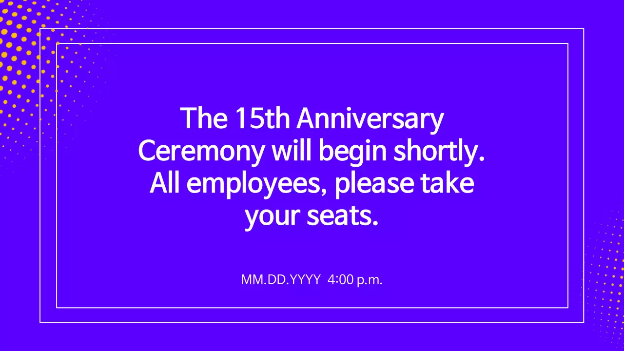 퍼플 모던 기념일 이벤트 프레젠테이션