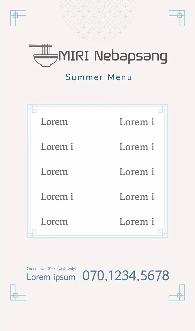 Quầy thông tin thực đơn mùa hè POP Type A