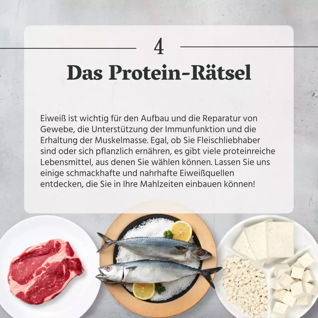 Grey and Green Natural Gesundes Essen und Diätführer