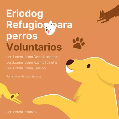 Promover el voluntariado de cachorros callejeros marrones y mimosos