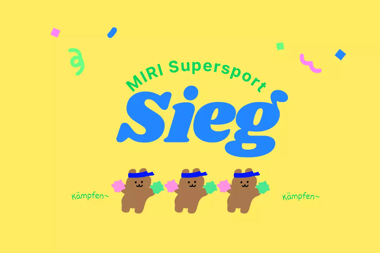 Fröhliche Hasenfiguren und bunte Sportlichkeit