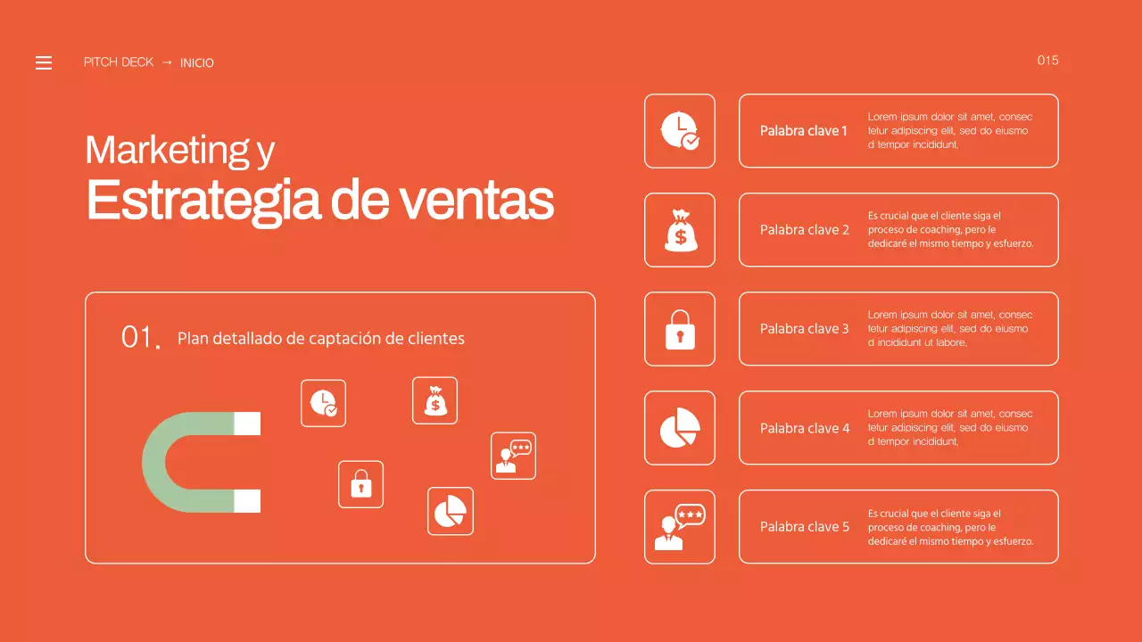 Orange Bold Business Startup Pitch Deck Propuesta