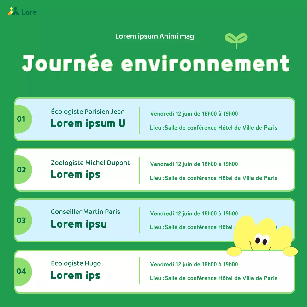 Promouvoir une jolie campagne beige et verte pour la Journée de la Terre