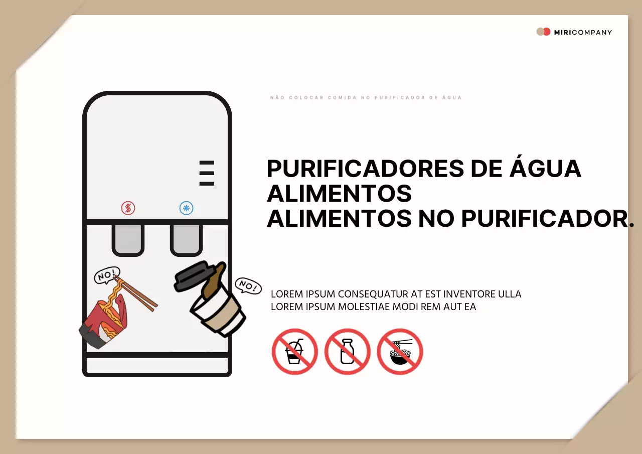 Proibições de escritórios destacadas a bege e vermelho