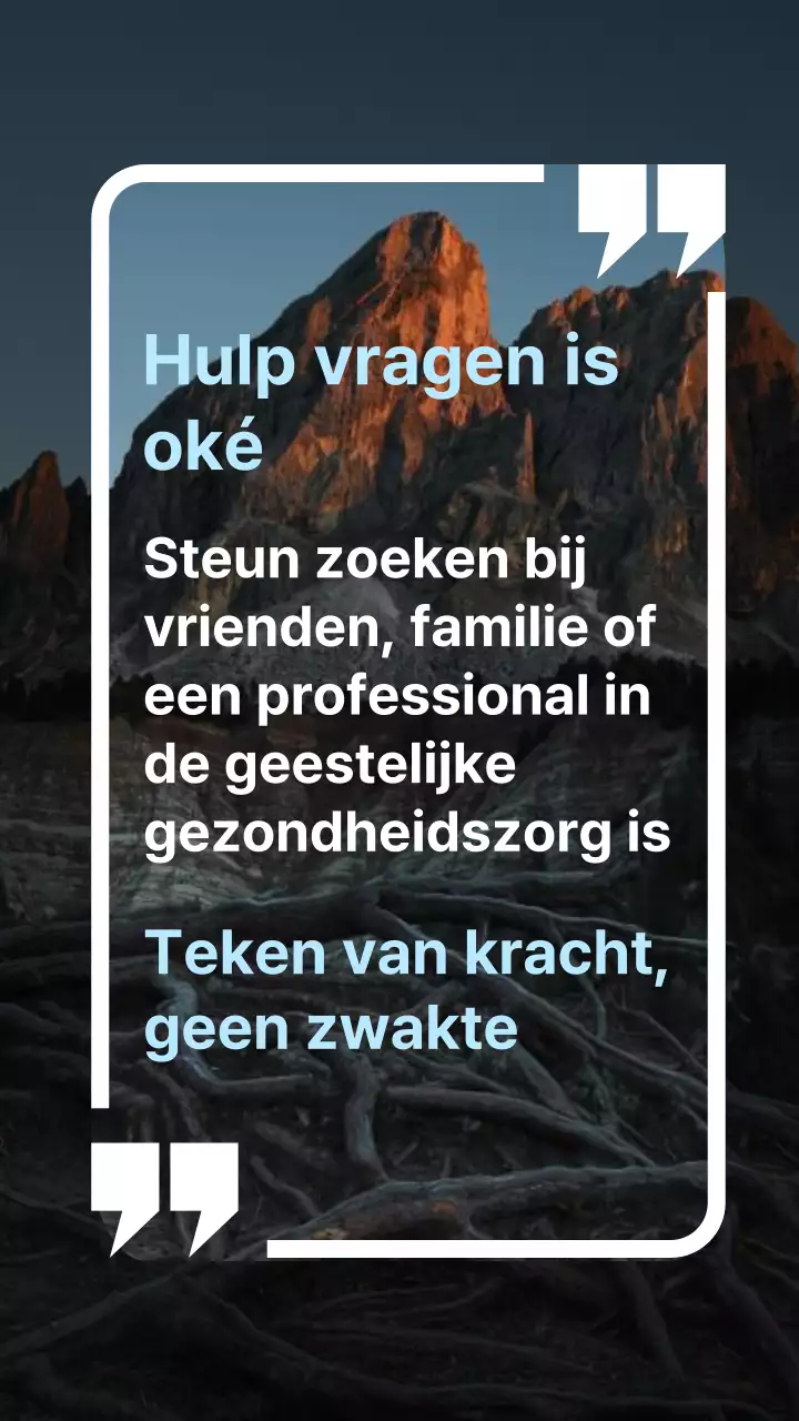 Blauw Grijs Wit Eenvoudig Modern Inspirerend Citaat