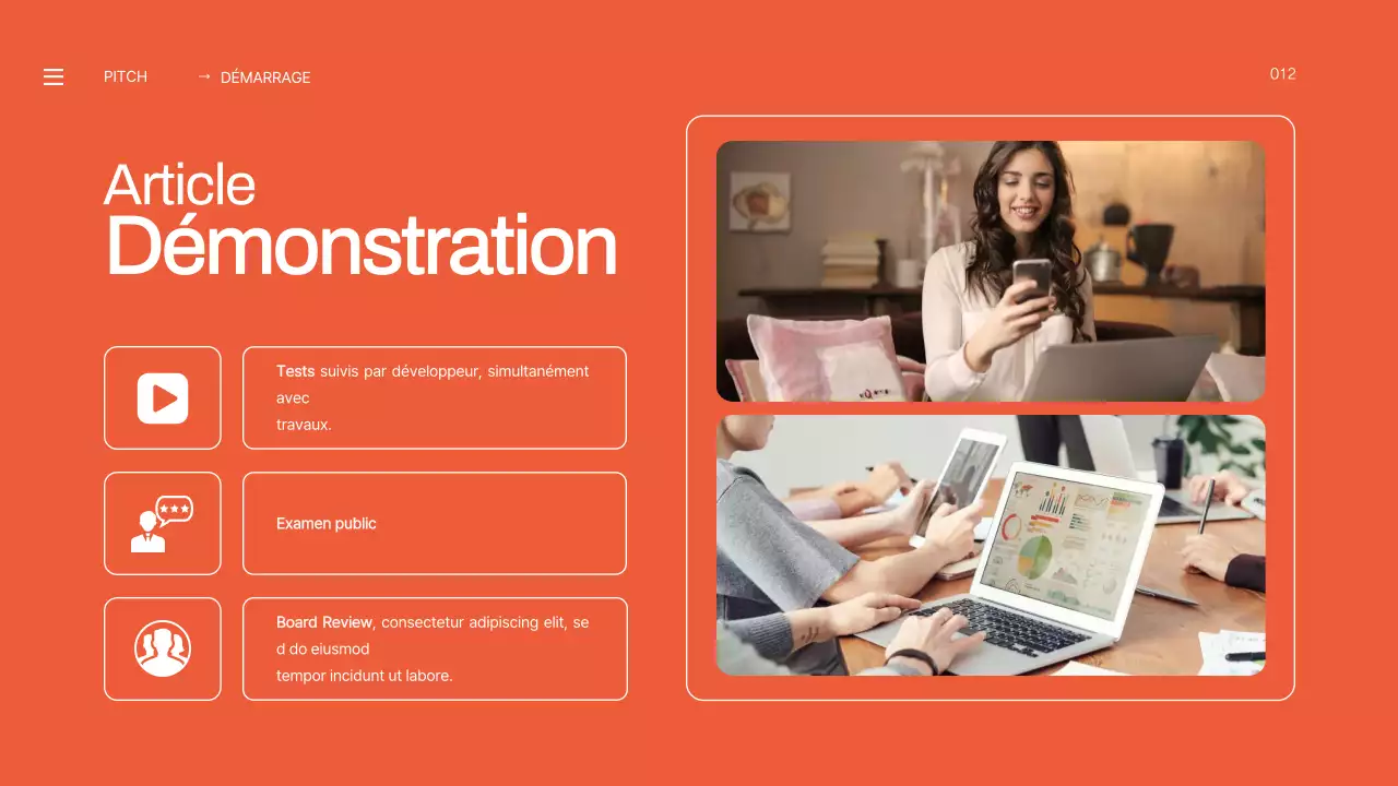 Orange Bold Business Startup Pitch Deck Proposal
