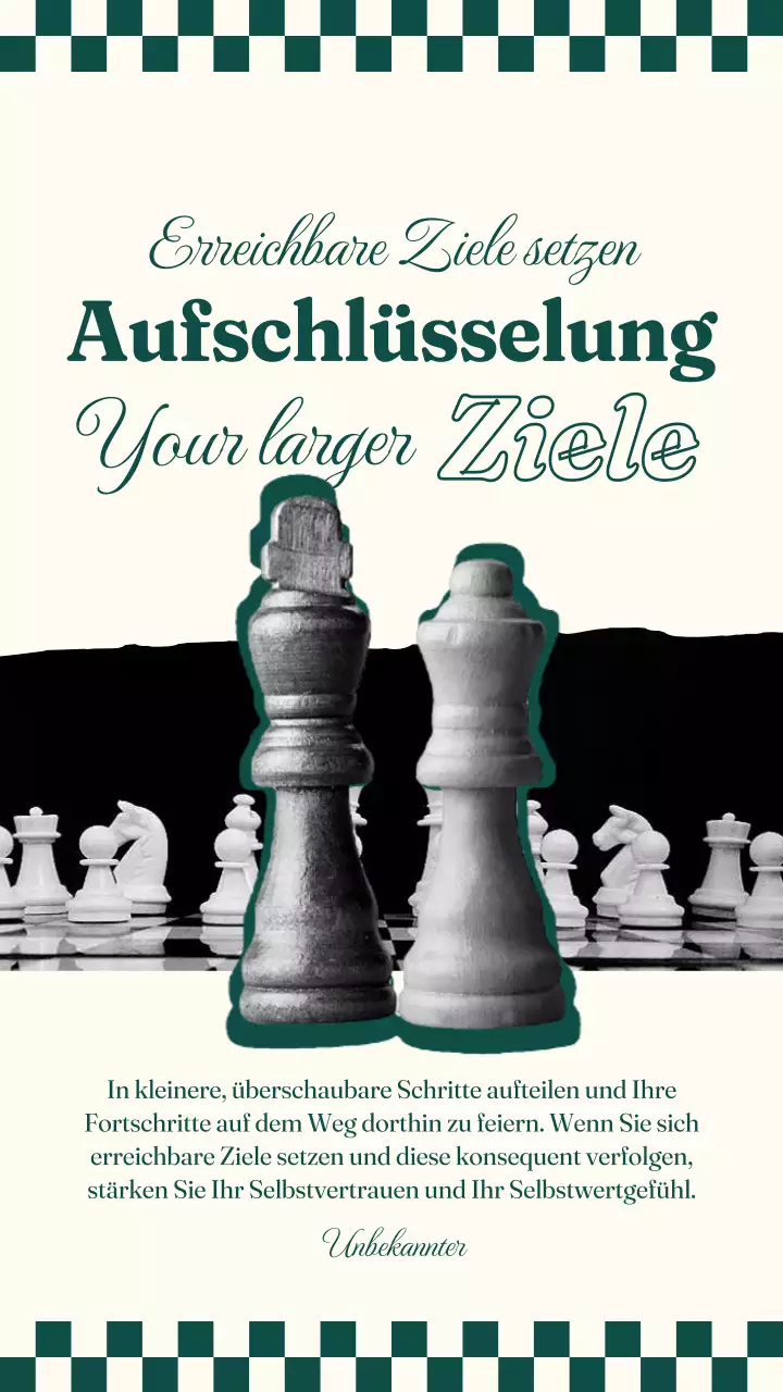 Green Modern Erreichbare Ziele setzen Selbstverwirklichung