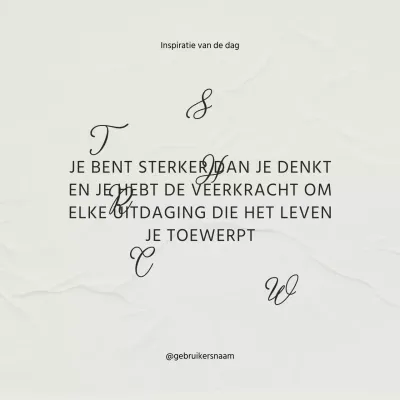 Beige Zwart Minimal Elegant Inspirerende Quote