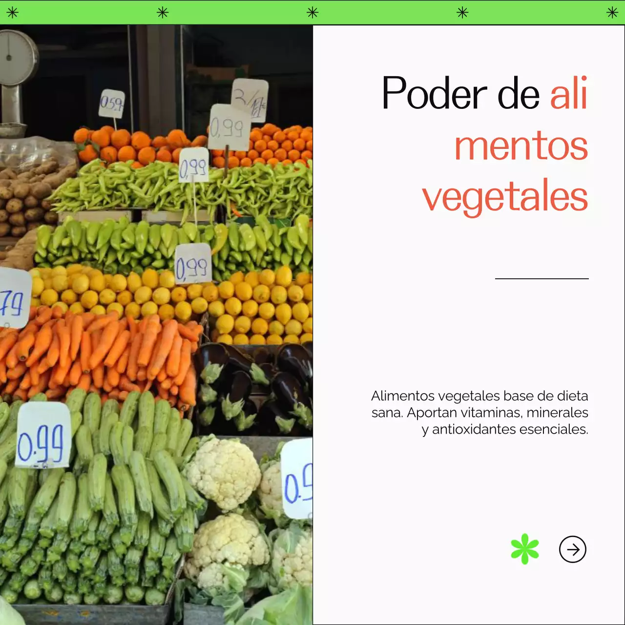 Verde y Naranja Guía sencilla de estilo de vida saludable