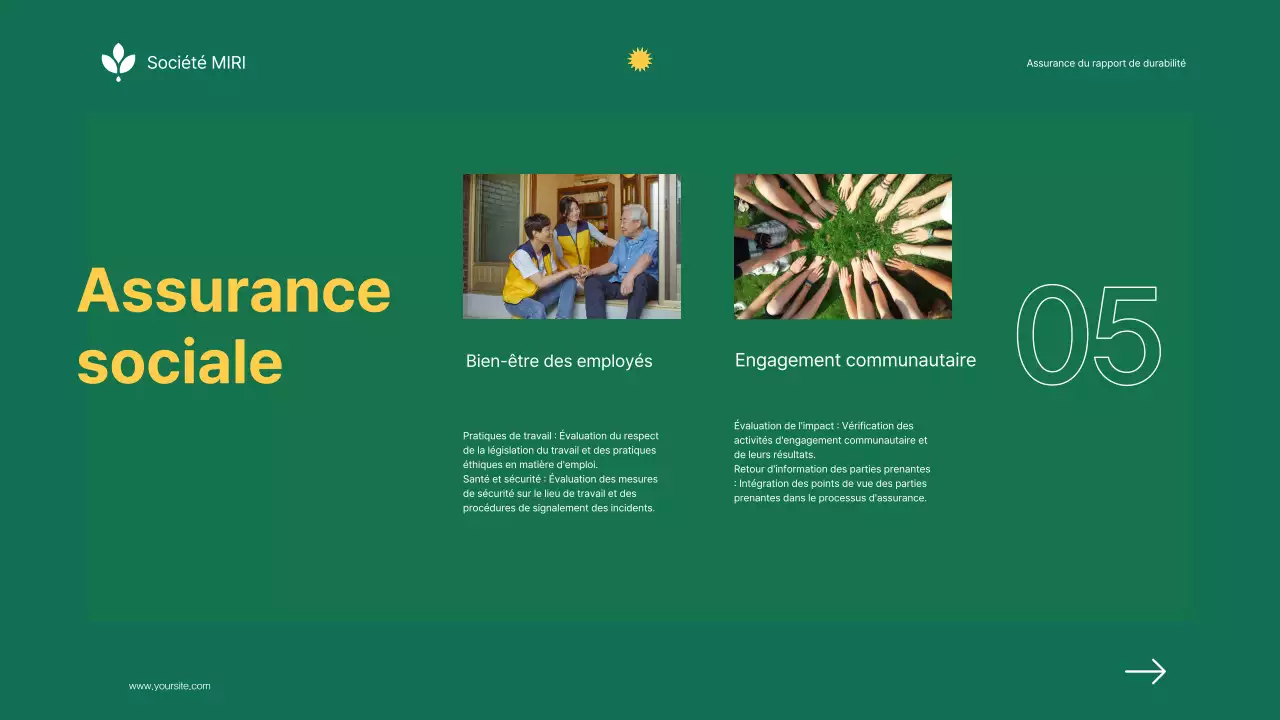 Rapport d'assurance sur le développement durable de l'entreprise Green Minimalist