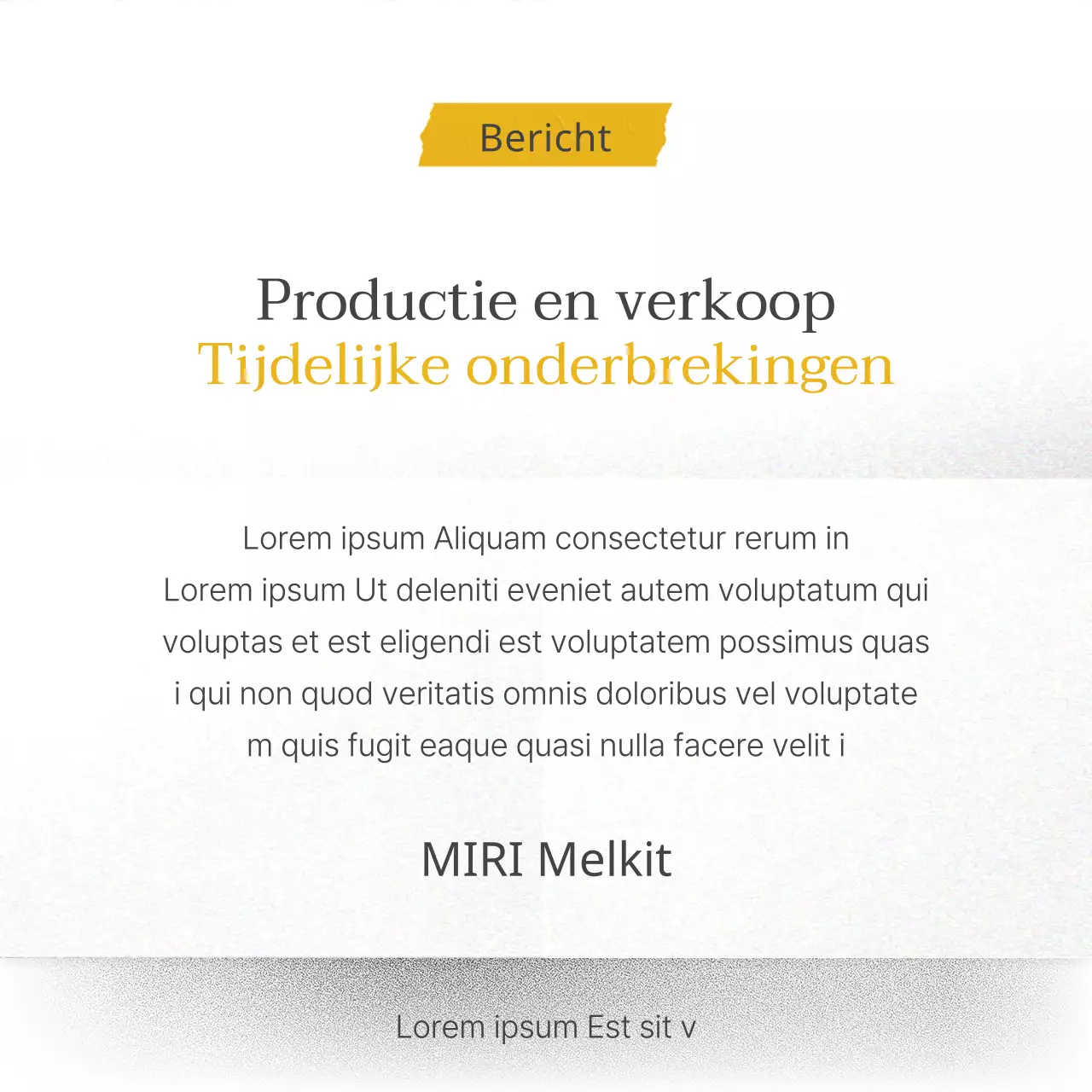 Grijze, eenvoudige aankondigingen van stopzetting van basisproducten