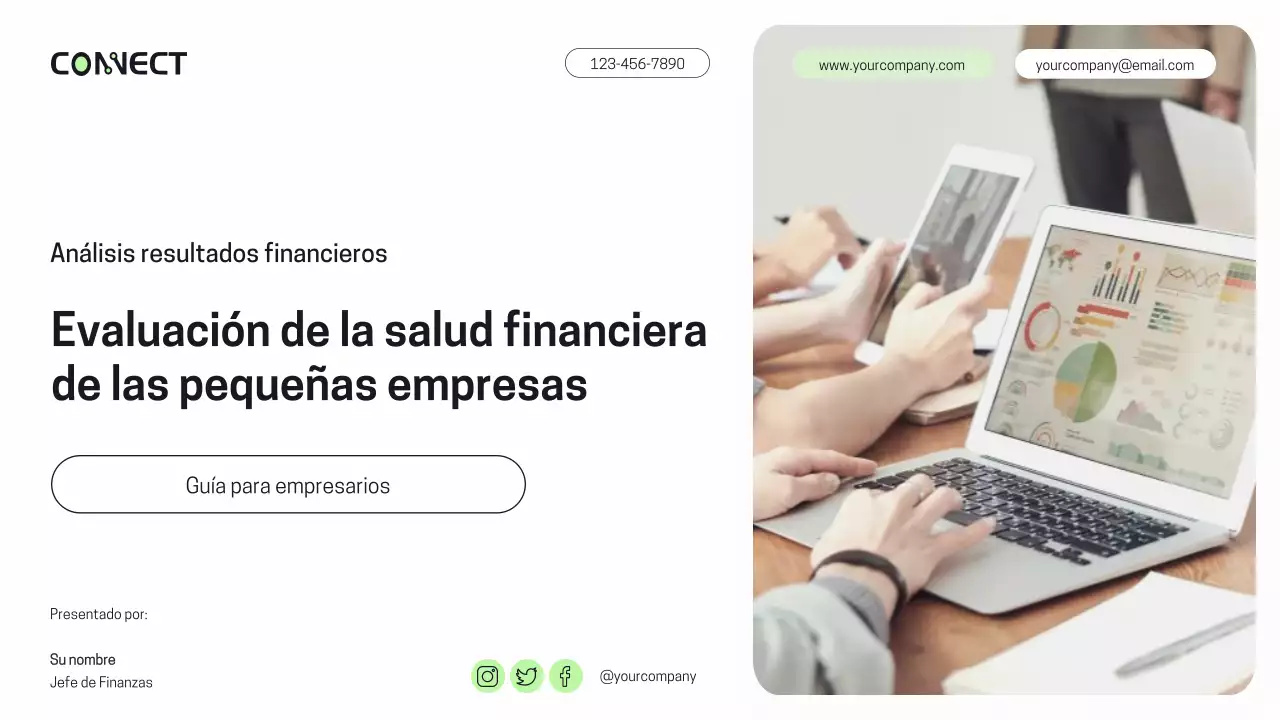 Púrpura Verde Moderno Informe de análisis de resultados financieros