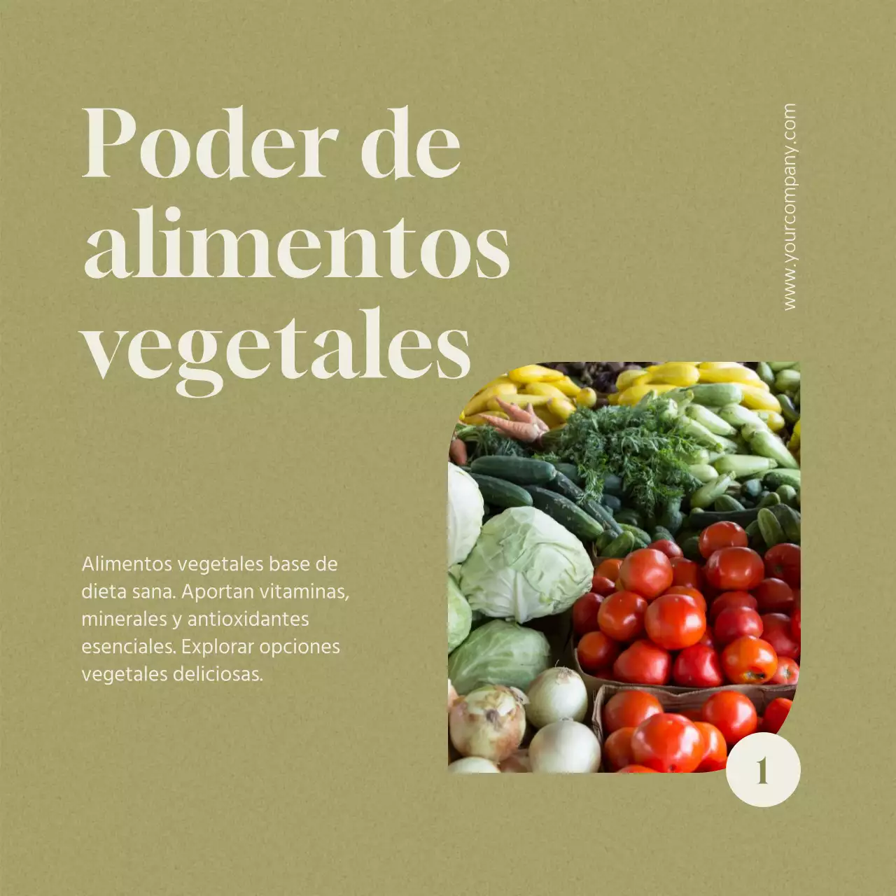 Verde y Beige Moderno Consejos de dieta de alimentos saludables