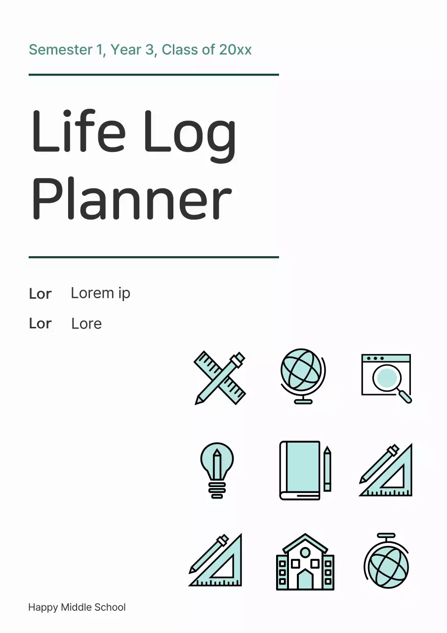 Kế hoạch giáo dục tối giản màu trắng