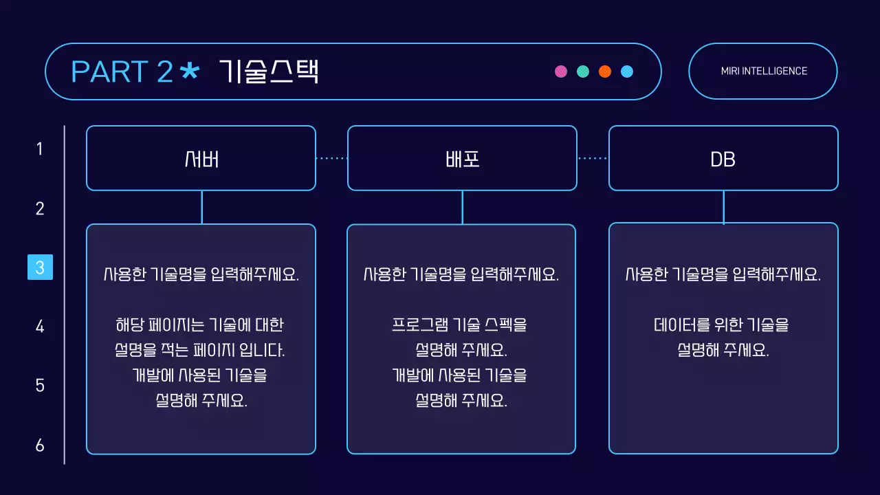 하늘색과 주황색의 트렌드한 웹 개발 프로젝트 기획서