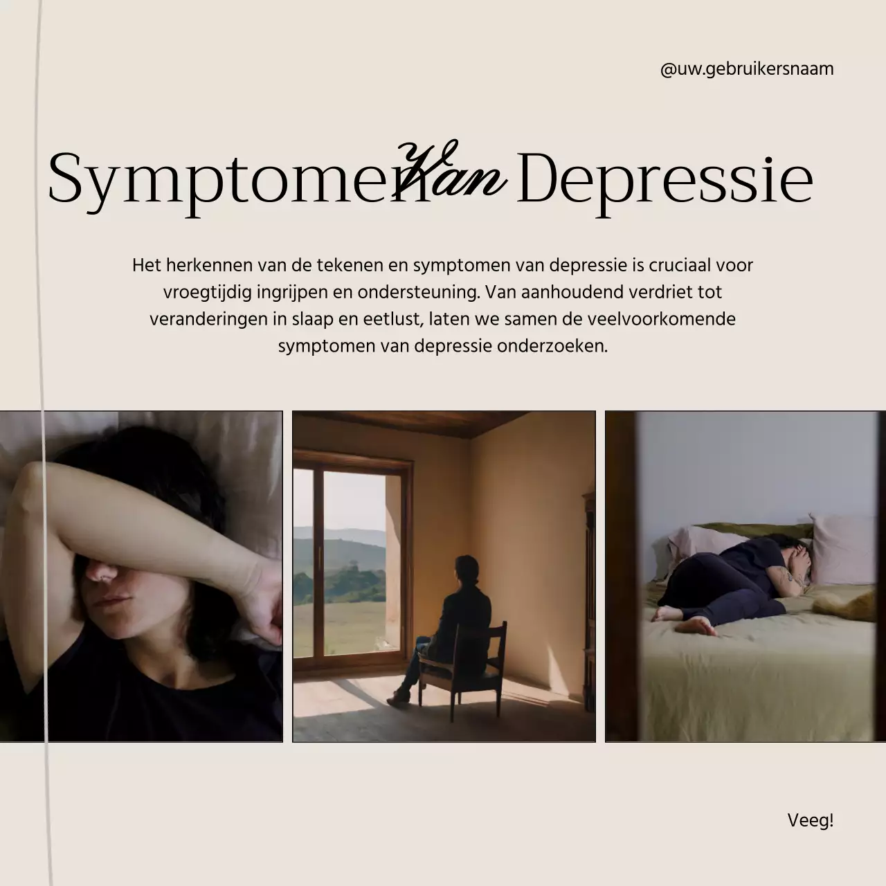 Beige en zwart minimaal lesmateriaal voor geestelijke gezondheid