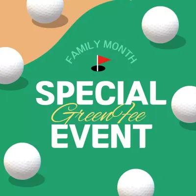 Green Modern Golf Promotion Social Media Post