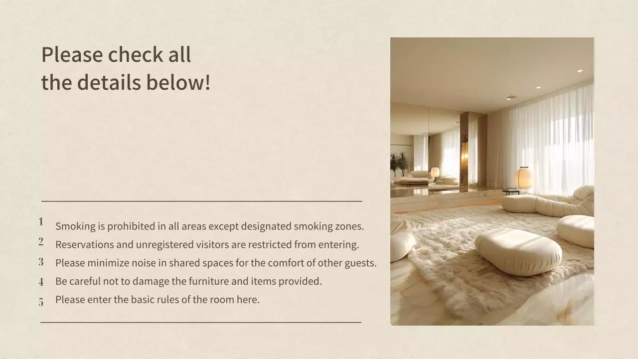 Beige Modern Accommodation Manual Presentation