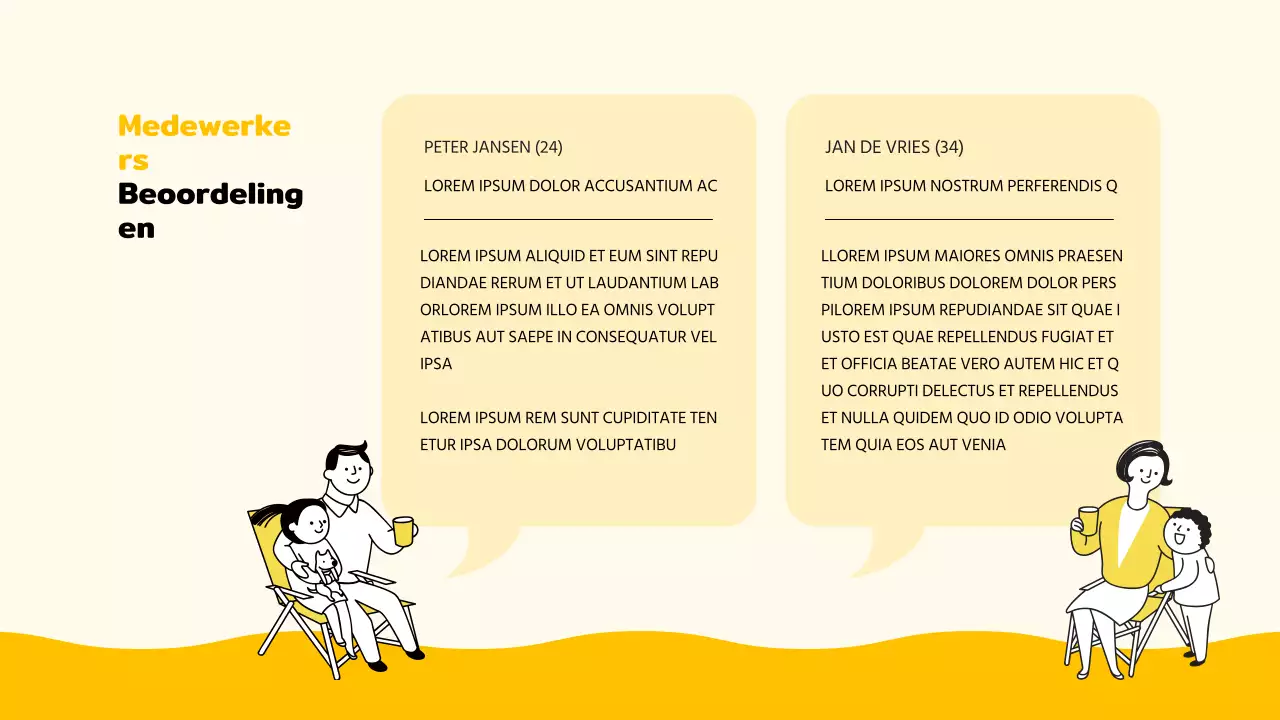 Eenvoudige gele en zwarte familiecultuur programmaplanner