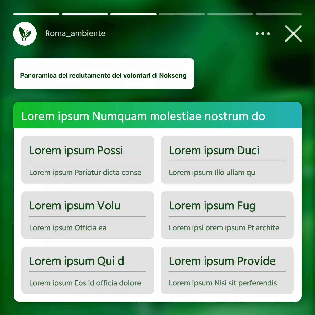 Promuovere il reclutamento di volontari ambientali verdi, bianchi e moderni.