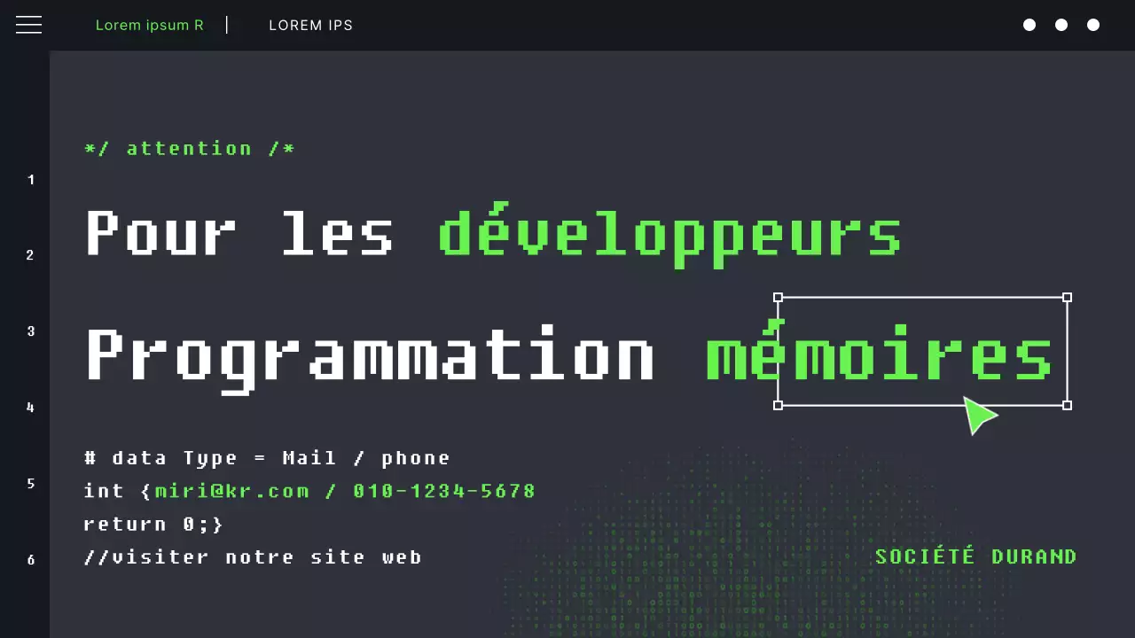 Prospectus du programme de codage des développeurs Cyberpunk de Black and Mint